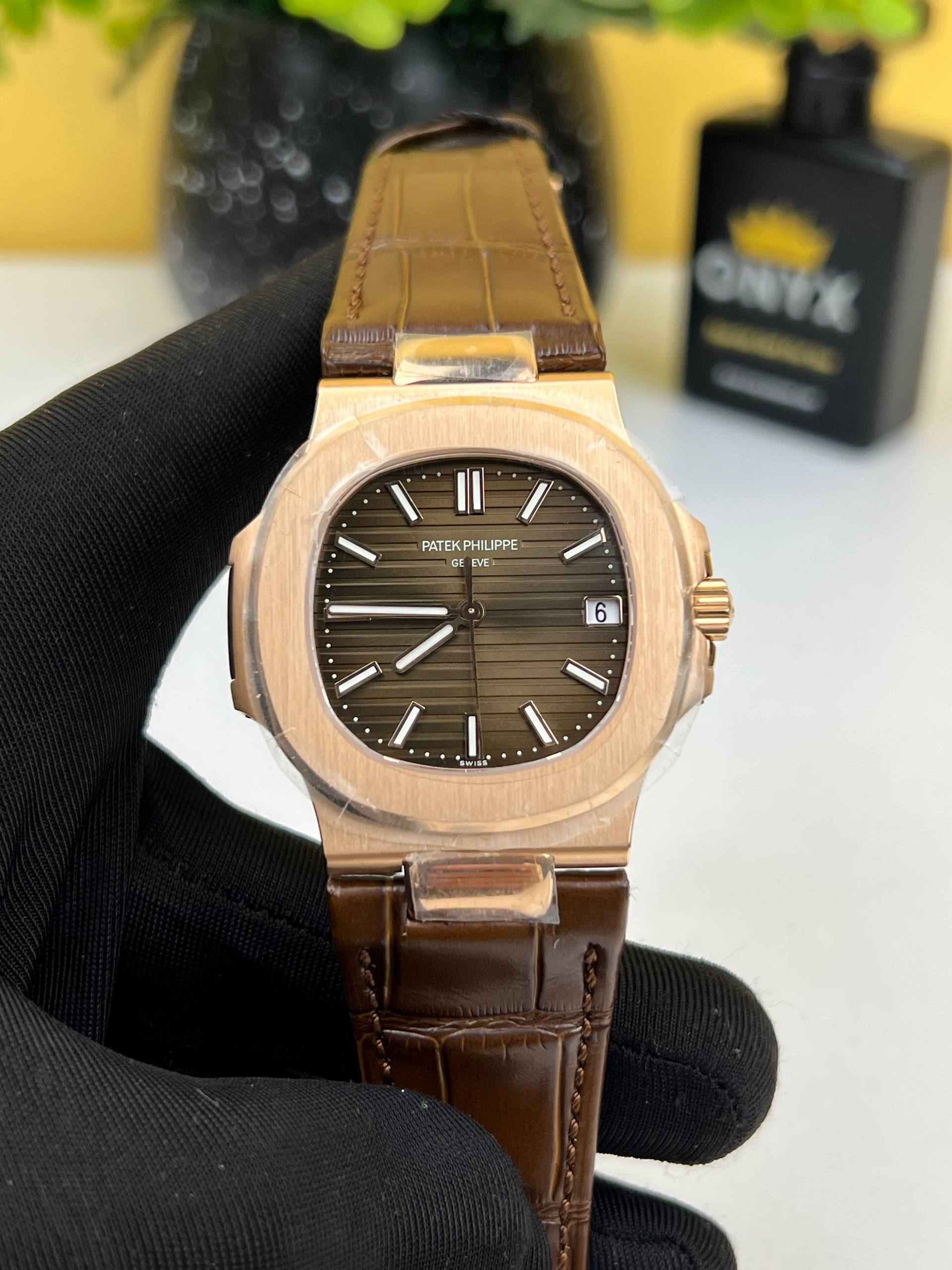 Patek Philippe Nautilus 5711 Brown Dial in Brown Leather - Onyx Store