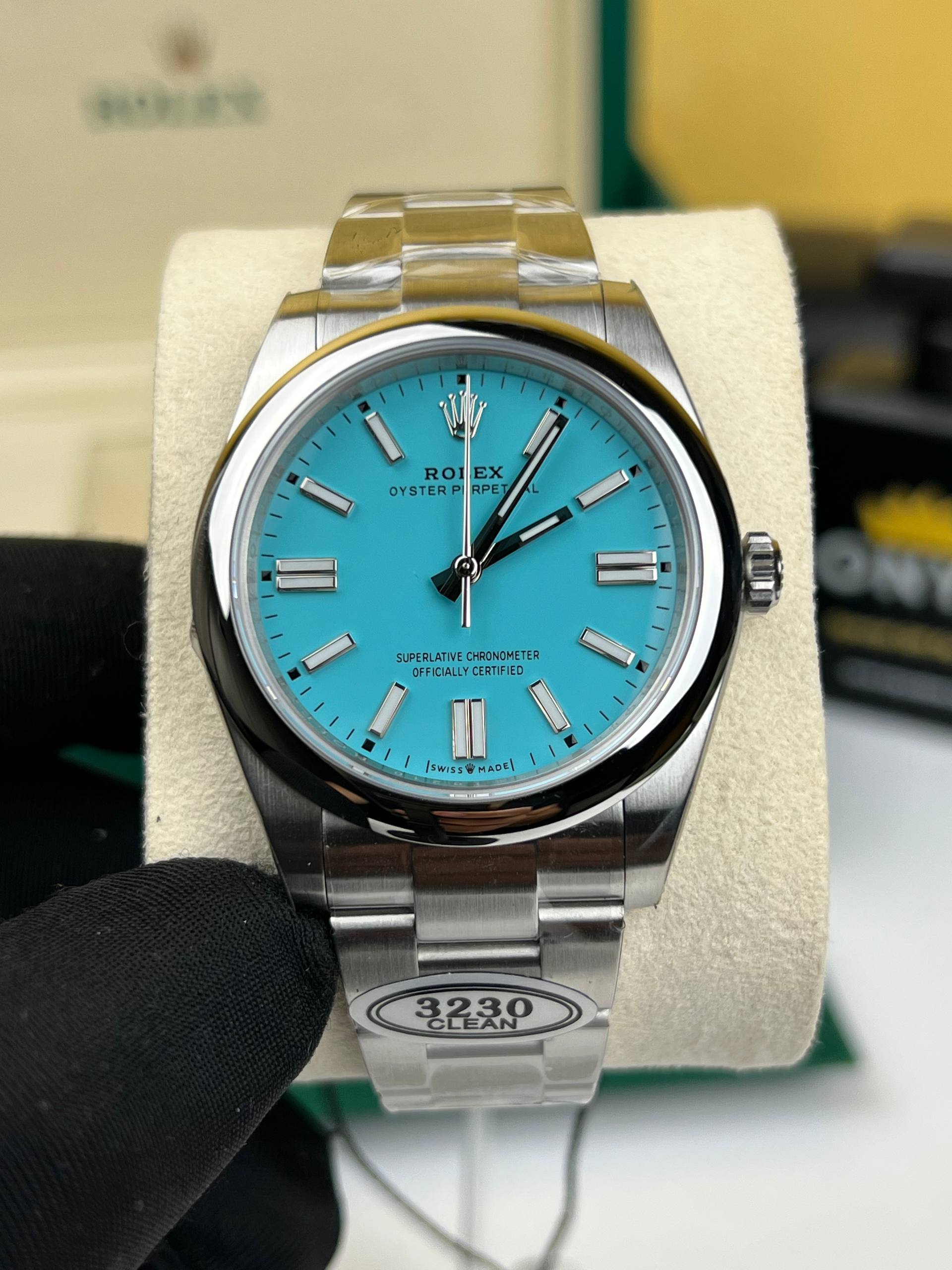 Rolex Oyster Perpetual Tiffany Dial 41mm, Swiss 3230 Movement